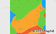 Political Simple Map of Wenchuan