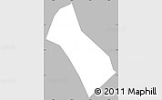 Gray Simple Map of Wenjiang, single color outside