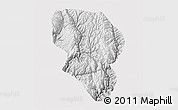 Physical 3D Map of Xiangcheng, cropped outside