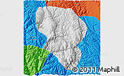 Physical 3D Map of Xiangcheng, political outside