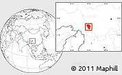 Blank Location Map of Xiangcheng