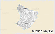 Classic Style 3D Map of Xide, single color outside