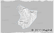 Gray 3D Map of Xide, single color outside