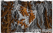 Physical 3D Map of Xide, darken