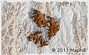 Physical 3D Map of Xide, lighten