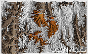 Physical 3D Map of Xide, semi-desaturated