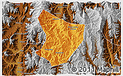 Political 3D Map of Xide, physical outside