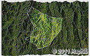 Satellite 3D Map of Xide, darken