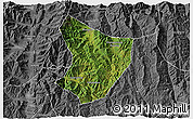 Satellite 3D Map of Xide, desaturated
