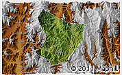 Satellite 3D Map of Xide, physical outside
