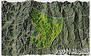 Satellite 3D Map of Xide, semi-desaturated
