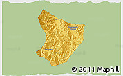 Savanna Style 3D Map of Xide, single color outside