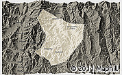 Shaded Relief 3D Map of Xide, darken