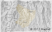 Shaded Relief 3D Map of Xide, desaturated