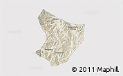 Shaded Relief 3D Map of Xide, single color outside