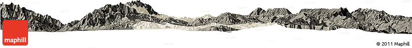 Shaded Relief Horizon Map of Xide, darken