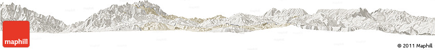 Shaded Relief Horizon Map of Xide, lighten