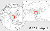 Blank Location Map of Xide, highlighted country, within the entire country