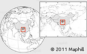 Blank Location Map of Xide, highlighted country, highlighted parent region, within the entire country