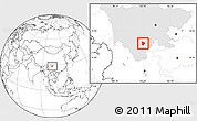 Blank Location Map of Xide, highlighted parent region