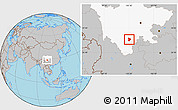 Gray Location Map of Xide, highlighted parent region
