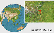 Satellite Location Map of Xide