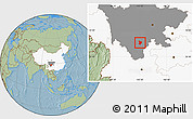 Savanna Style Location Map of Xide, highlighted country, highlighted parent region, hill shading