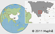Savanna Style Location Map of Xide, highlighted country, highlighted parent region