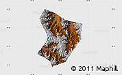 Physical Map of Xide, single color outside