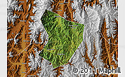 Satellite Map of Xide, physical outside