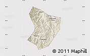 Shaded Relief Map of Xide, cropped outside