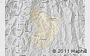 Shaded Relief Map of Xide, desaturated