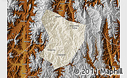 Shaded Relief Map of Xide, physical outside