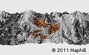 Physical Panoramic Map of Xide, desaturated
