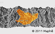Political Panoramic Map of Xide, desaturated