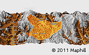 Political Panoramic Map of Xide, physical outside