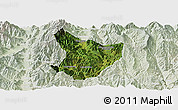Satellite Panoramic Map of Xide, lighten
