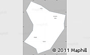 Gray Simple Map of Xide, single color outside