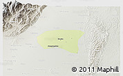 Physical 3D Map of Xindu, lighten, semi-desaturated