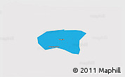Political 3D Map of Xindu, cropped outside