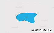 Political 3D Map of Xindu, single color outside
