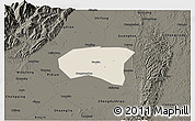 Shaded Relief 3D Map of Xindu, darken