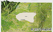 Shaded Relief 3D Map of Xindu, satellite outside