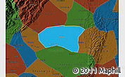 Political Map of Xindu, darken