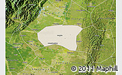 Shaded Relief Map of Xindu, satellite outside