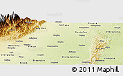 Physical Panoramic Map of Xindu