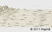Shaded Relief Panoramic Map of Xindu