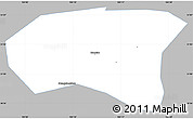 Gray Simple Map of Xindu, single color outside