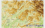 Physical 3D Map of Xuanhan