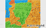Political 3D Map of Xuyong